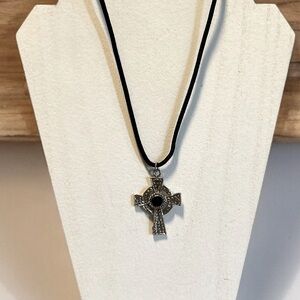 Silver cross necklace
